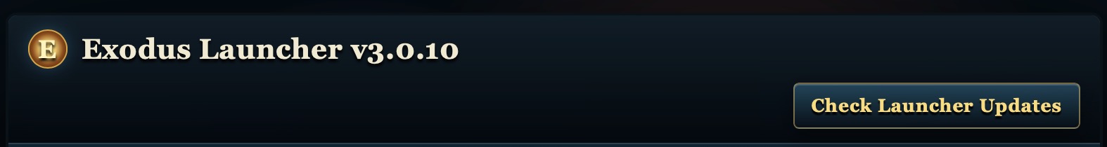 Exodus Launcher update check